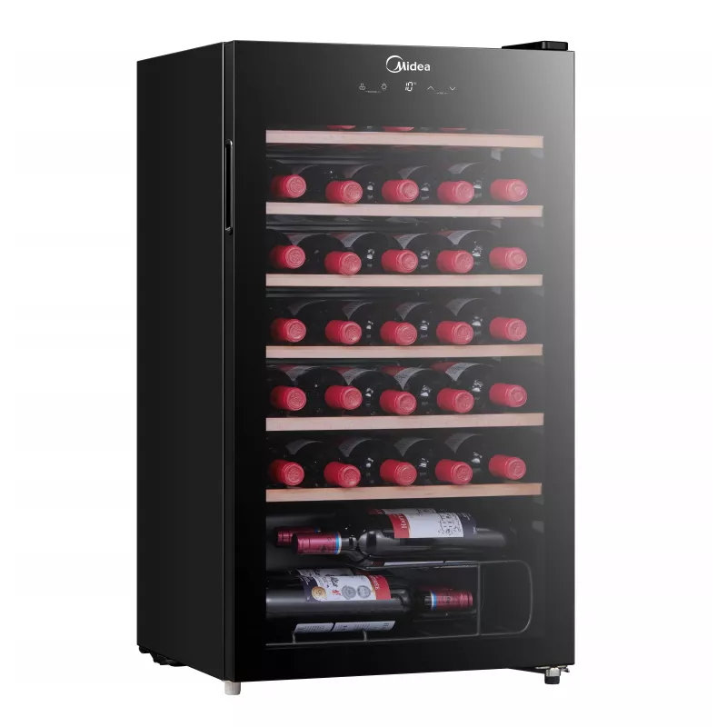 Midea Weinkühler MDRW150FGG22W Freistehend 34 Flaschen Schwarz