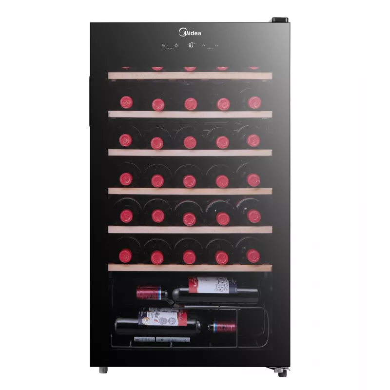 Midea Weinkühler MDRW150FGG22W Freistehend 34 Flaschen Schwarz