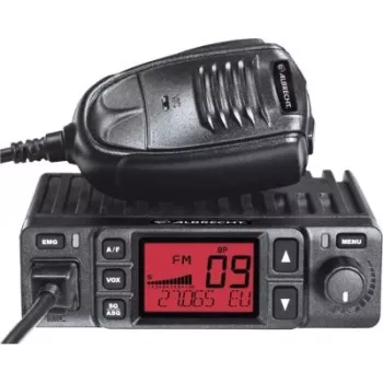 Midland Albrecht AE 6290 Mobiles CB-Funkgerät mit Repeater, VOX, 40 Kanälen AM/FM, 12/24V, Schwarz 12629