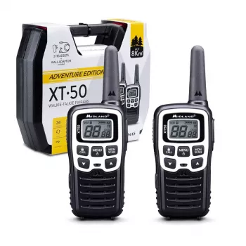 Midland XT50 Adventure Zwei-Wege-Funkgerät 24 Kanäle 446.00625 - 446.09375 MHz Schwarz, Grau