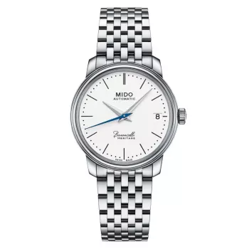 MIDO Baroncelli III Automatic Damenuhr 33mm Edelstahl Silber Opaline Zifferblatt M027207110100