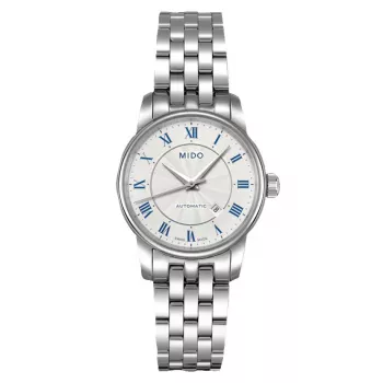 MIDO Baroncelli III Damen Automatikuhr 29mm Edelstahl Silbernes Zifferblatt M76004211