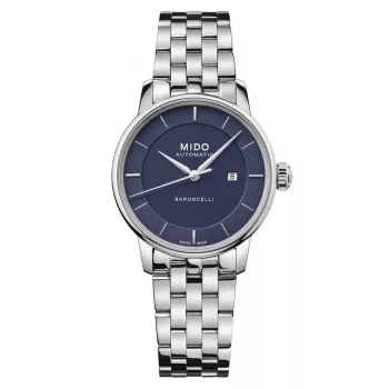 MIDO Baroncelli III Damen Automatikuhr 30mm Blaues Zifferblatt Edelstahl M037207110410