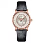 MIDO Baroncelli III Lady Automatikuhr 33mm Roségold PVD Weißes Perlmuttzifferblatt mit Diamantindizes Weißes Lederarmband