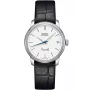 MIDO Baroncelli Lady Automatikuhr 33mm Edelstahl Weißes Zifferblatt Schwarzes Lederarmband M027207160100