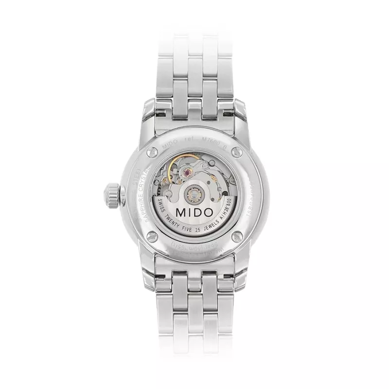 MIDO Baroncelli Lady Automatikuhr M76004181 29mm Edelstahl Weiß Perlmutt