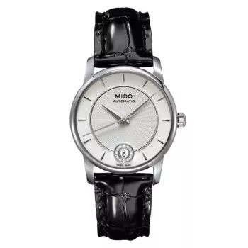 MIDO Damen Automatikuhr M007207160360 33mm Edelstahlgehäuse Braunes Lederarmband
