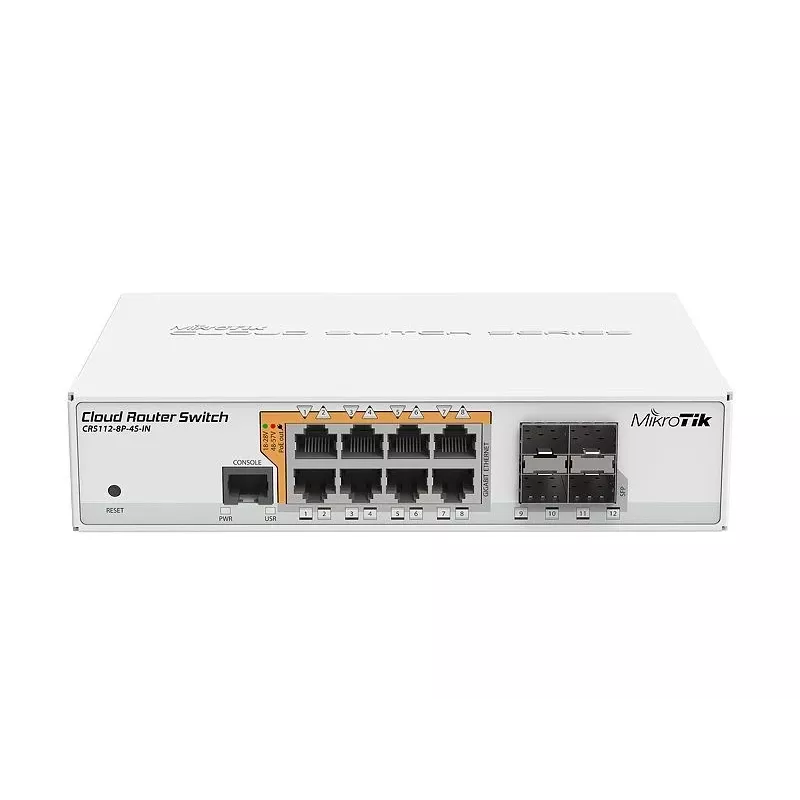 MikroTik CRS112-8P-4S-IN Switch Gigabit Ethernet (10/100/1000) PoE Weiß