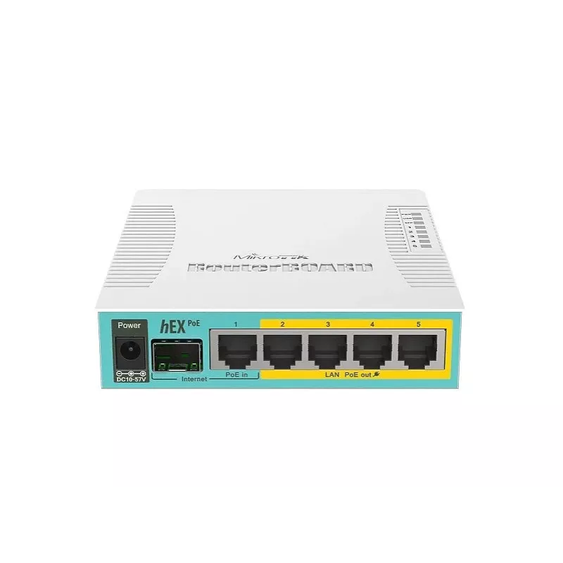 MikroTik hEX PoE Gigabit Ethernet Router Weiß