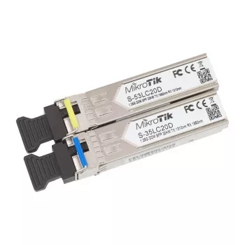 MikroTik S-35LC20D BiDi SFP-Modul, 1,25G Single-Mode LC Simplex, 20km, 1310nm/1550nm, DDM