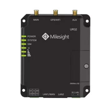 Milesight UR32L-L04EU-P Industrie 4G LTE Cat 4 Router mit PoE, Dual SIM, Seriell, I/O, VPN, Metallgehäuse, DIN-Schiene