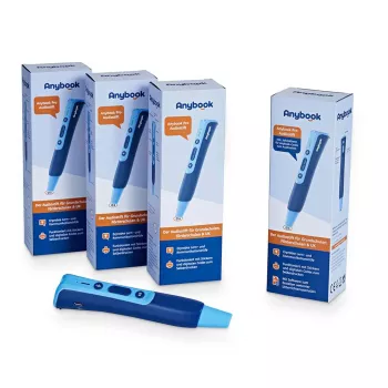 MILLENNIUM 2000 Anybook Pro Class Set - 10 Bildungs-Audiostifte mit 16 GB, USB-C, Kopfhörern, Tragetasche
