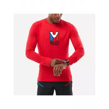 MILLET Trilogy Wool Langarm-Shirt Herren Rot Größe M
