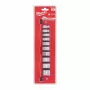 Milwaukee 10-teiliger 3/8 inch Zoll-Steckschlüsselsatz in Zollmaßen mit FOUR FLAT™ Anti-Roll-Design