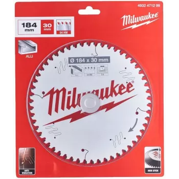 Milwaukee Kreissägeblatt 184x30x2.4x54T Aluminium CSB P W