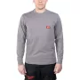 Milwaukee Langarm-T-Shirt mit Brusttasche Hellgrau XL