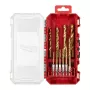 Milwaukee Metallbohrer-Set HSS-G TiN, 10-teilig, 3-10 mm, 1/4 Zoll Sechskantschaft, Kreuzanschliff, 135°