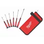 Milwaukee Präzisions-Schraubendreher-Set, 6-teilig, Phillips PH00/PH0, Schlitz 2,5/3,0/4,0 mm, Torx T10, verchromt