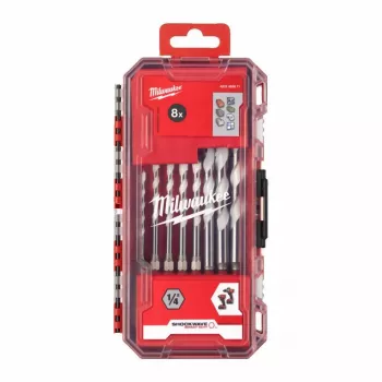 Milwaukee Universal-Bohrersatz 8-teilig Multi-Material TCT 1/4 inch Sechskantschaft