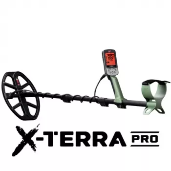 Minelab X-Terra Pro Metalldetektor mit V12X-Spule, IP68 wasserdicht, 6 Suchmodi, PRO-SWITCH-Frequenzen