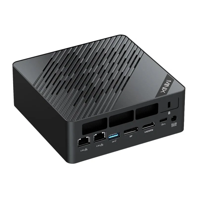 MINIX ER937-AI Barebone Mini PC mit AMD Ryzen 7 3750H, 4 Kernen/8 Threads, Radeon Vega 10, Dual Gigabit LAN, Wi-Fi 5, VESA-montierbar