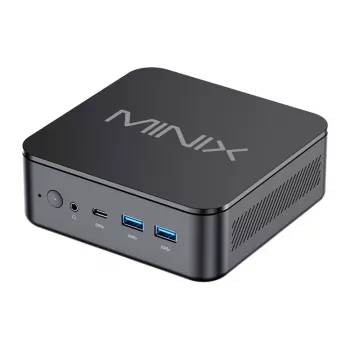MINIX NR660LP Mini PC, AMD Ryzen 5 6600H, 16GB DDR5, 512GB NVMe SSD, Windows 11 Pro, Schwarz