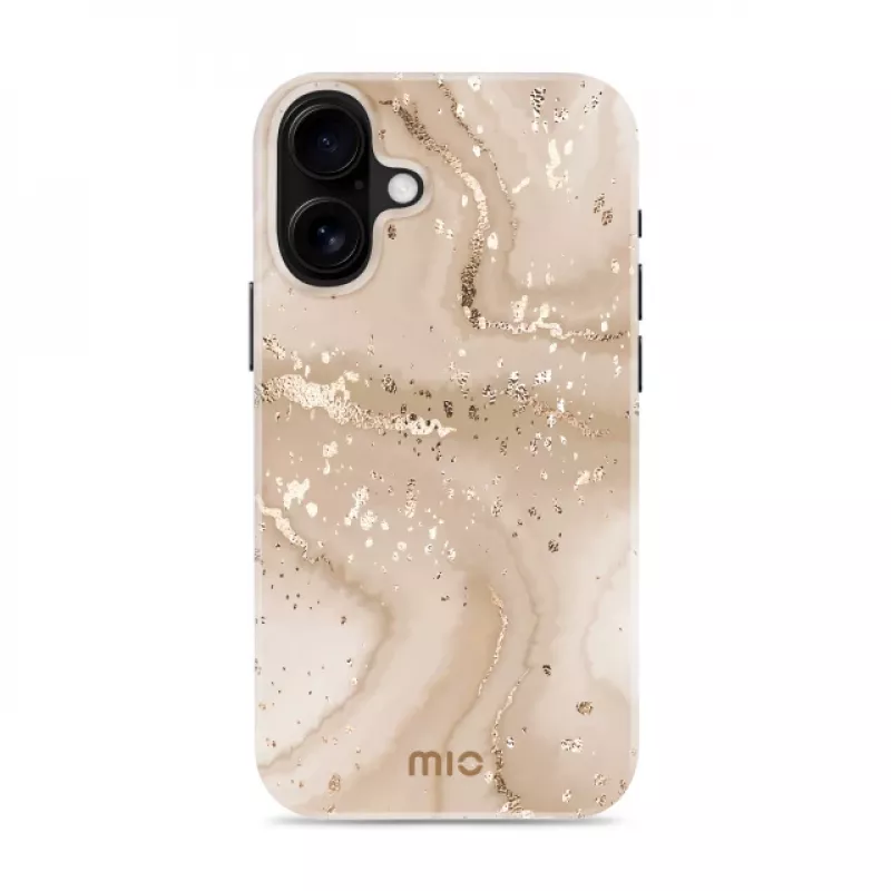 MIO Gold Marble Magsafe-kompatible Hülle für iPhone 16 Plus
