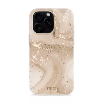 MIO Gold Marble Magsafe Kompatible Hülle für iPhone 16 Pro Max