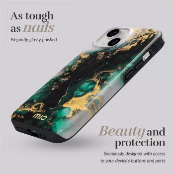 MIO Green Marble Magsafe Compatible Case für iPhone 16 Pro