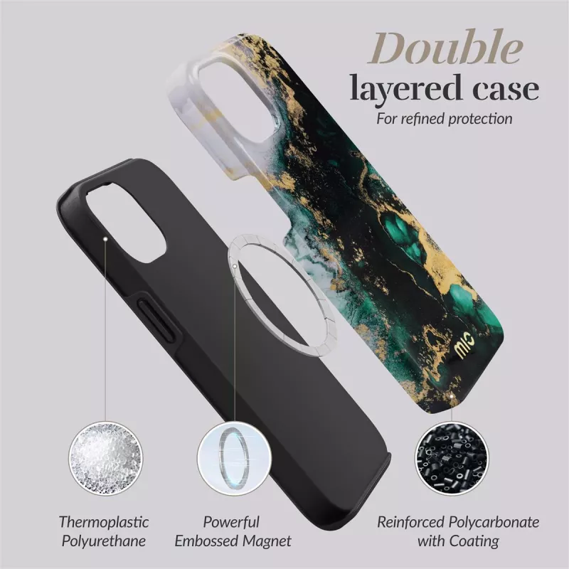 MIO Green Marble Magsafe Kompatibel für iPhone 16
