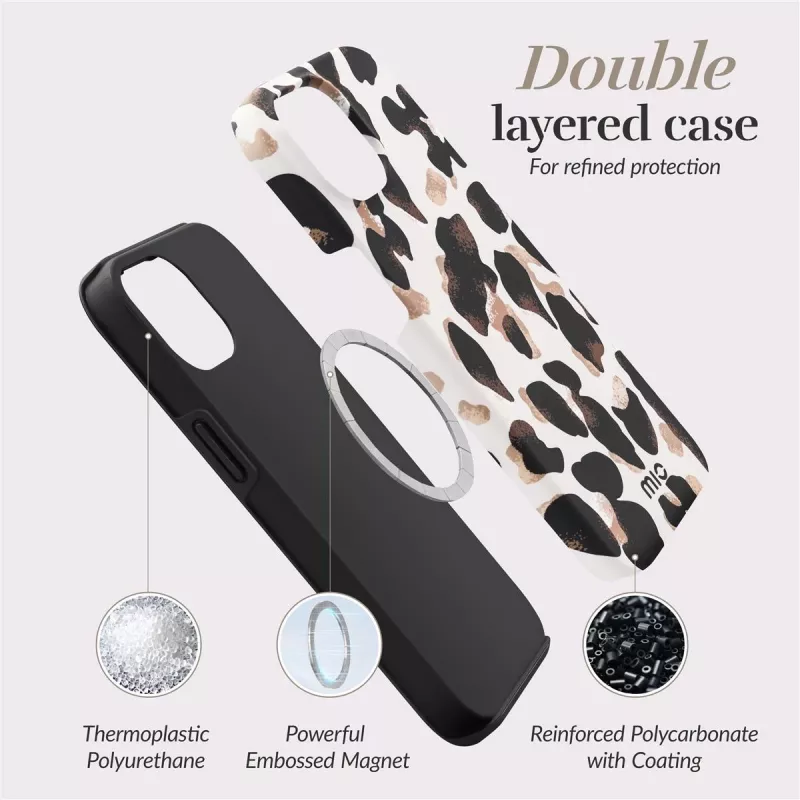 MIO Leopard Magsafe Kompatible Hülle für iPhone 16 Plus