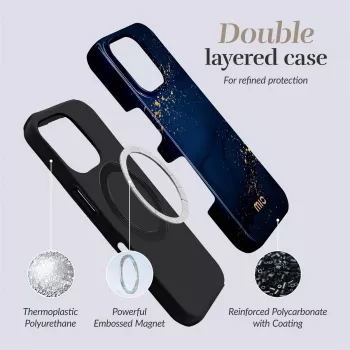 MIO Midnight Sparkle Magsafe Case kompatibel mit iPhone 16 Plus