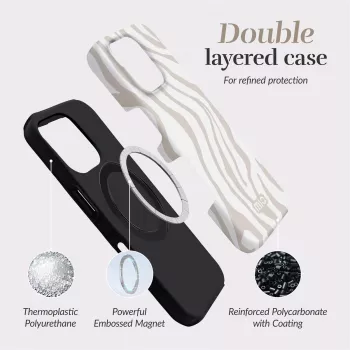 MIO Sandy Zebra Magsafe Case Kompatibel für iPhone 16 Pro
