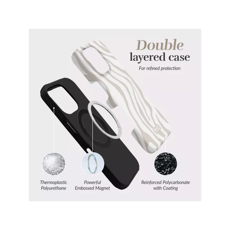MIO Sandy Zebra Magsafe Case kompatibel mit iPhone 17 Pro Max