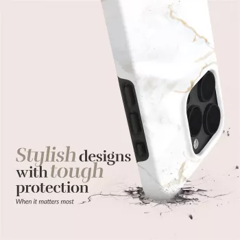 MIO White Marble Magsafe Case Kompatibel für iPhone 16 Plus