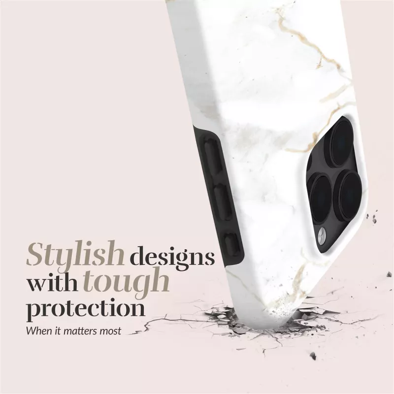 MIO White Marble Magsafe Compatible for iPhone 17
