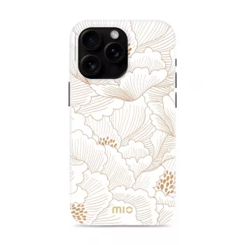 MIO White Roses Magsafe Kompatible Hülle für iPhone 16 Pro Max