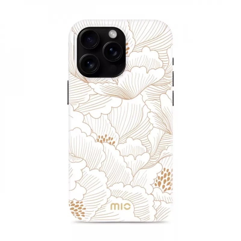 MIO White Roses Magsafe Kompatible Hülle für iPhone 16 Pro Max