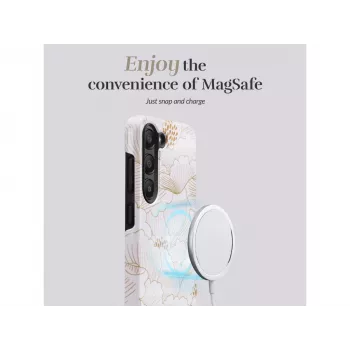 MIO White Roses Magsafe Kompatible Hülle für Samsung S24 5G