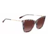 MISSONI Damen Butterfly-Sonnenbrille MIS0106SX193X - Braun gemusterter Acetatrahmen, braune Verlaufsgläser, UV400-Schutz
