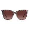 MISSONI Damen Butterfly-Sonnenbrille MIS0106SX193X - Braun gemusterter Acetatrahmen, braune Verlaufsgläser, UV400-Schutz