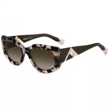 MISSONI Damen Butterfly-Sonnenbrille MIS0198S0T4 Havanna Acetatrahmen Braune Verlaufsgläser 54mm
