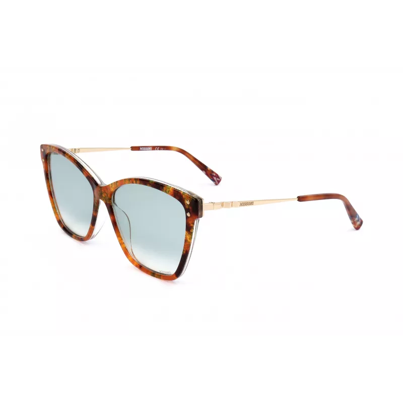 MISSONI Damen-Sonnenbrille MIS0003S2NL - Havanna Acetat Cat Eye mit braunen Verlaufsgläsern