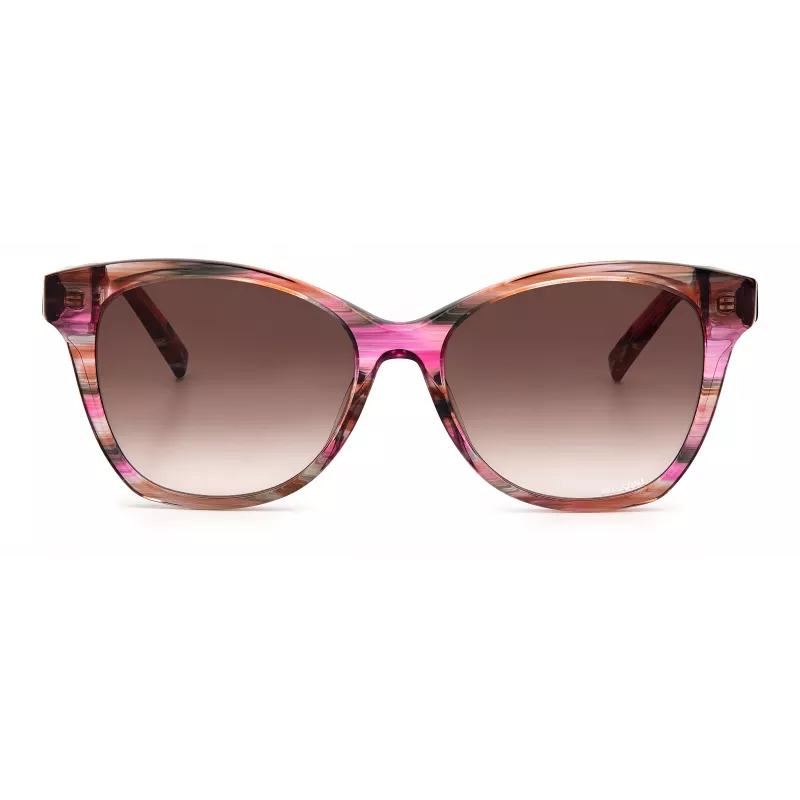 MISSONI Damen-Sonnenbrille MIS0007S8CCHA - Havanna Braun Acetat Rechteckrahmen mit Braunen Verlaufsgläsern