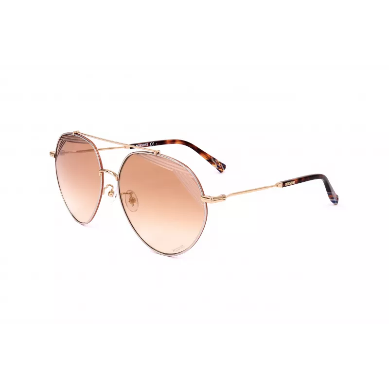 MISSONI Damen-Sonnenbrille MIS0015STNG Butterfly Acetatrahmen UV400 Graue Gläser 60/15/145 mm