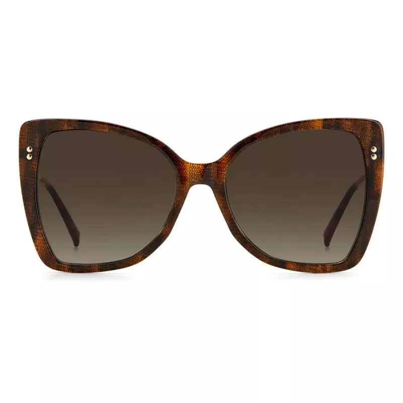 MISSONI Damen-Sonnenbrille MIS0083S086 - Butterfly-Acetatrahmen, braune Verlaufsgläser, 58 mm