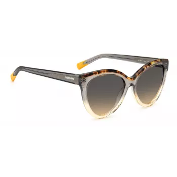 MISSONI Damen-Sonnenbrille MIS0088SMQEF7 - Rechteckiger Acetatrahmen, UV400-Schutz, 57 mm Gläser