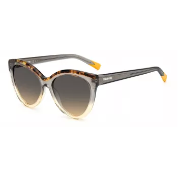 MISSONI Damen-Sonnenbrille MIS0088SMQEF7 - Rechteckiger Acetatrahmen, UV400-Schutz, 57 mm Gläser