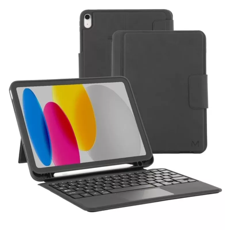 Mobilis C2 abnehmbare Tablet-Hülle mit französischer Bluetooth-Tastatur und Touchpad - Schwarz - für Apple 10,9-Zoll iPad (10. Generation)