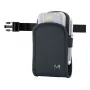 MOBILIS HOLSTER BASIC - Größe S + Gürtel | Universelle Tasche für kleine Geräte mit Gürtelclip und Schlaufe, schwarzes Nylon, Klettverschluss